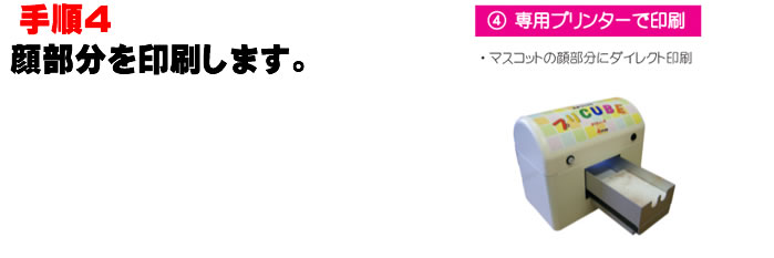 プリキューブ用マスコットに顔を印刷します。