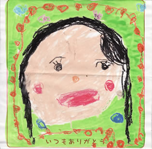イベントで子どもが描いたママの顔